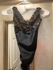 Black Adi Dancewear Small Leotard with Beige and Lace Details and a Mesh Back