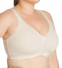 CURVY COUTURE Natural Front & Back Close Wireless Bra, US 38D/40C, NWOT