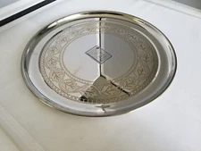 IKM Stainless Steel Rajbhog Thali/ Laser Print Plates set of 4 (9 inch)