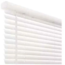 46"W x 64"L Cordless Light Filtering Alabaster Vinyl 1" Mini Blinds + Free Ship