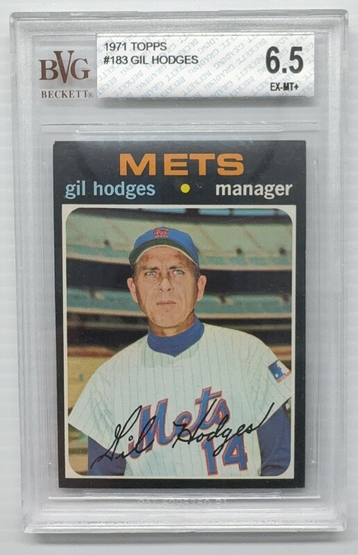1971 Topps Gil Hodges #183 BVG 6.5 EX-MT HOF New York Mets