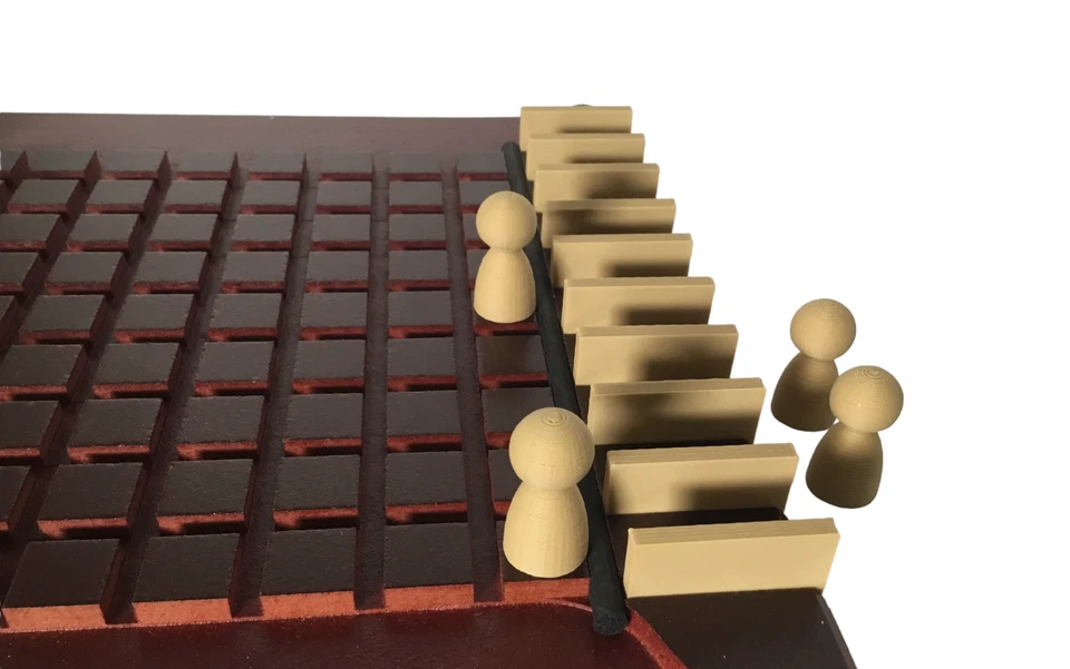 Juego de mesa de estrategia Quoridor piezas de repuesto, paredes, jugadores, peones Foto 3 de 4