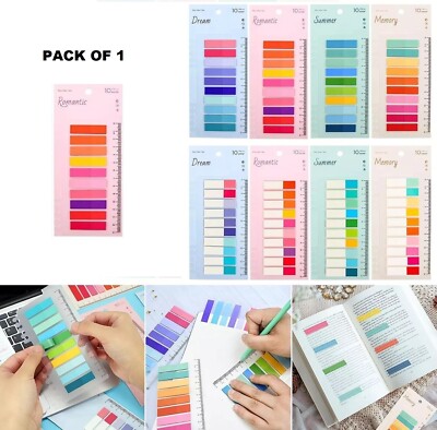 post it Haftnotizen transparent Index Fahnen Reiter selbstklebend 200 Blatt klebend