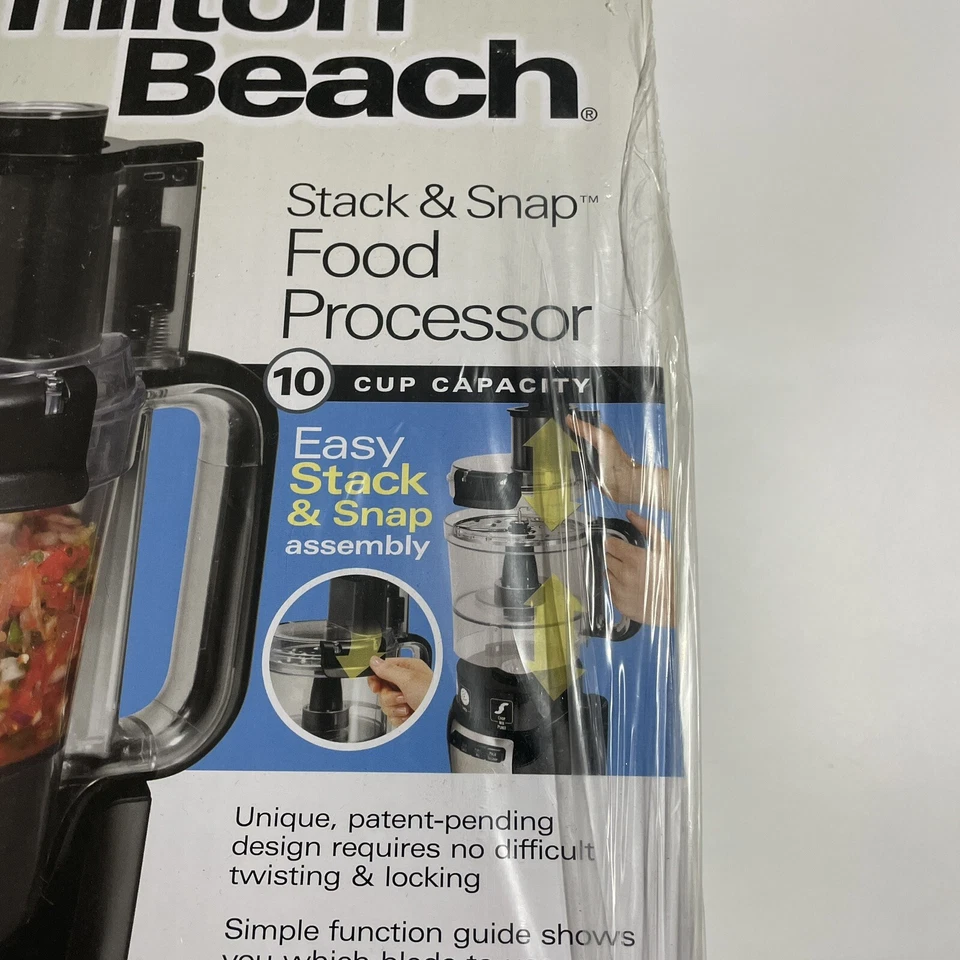 Hamilton Beach 10-Cup Food Processor with Bowl Scraper New in Box SEALED - Image 2 of 4