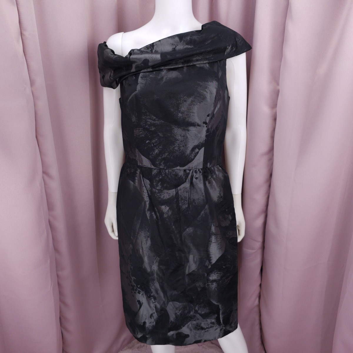 carmen marc valvo black dress 1990s Carmen Marc Valvo Black Knit Dress with Beading – Style & Salvage main image 1