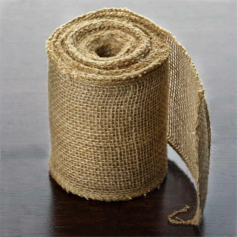 5" x 30 ft Natural Brown BURLAP FABRIC ROLL Wedding Party Favors Decorations - Image 2 of 4