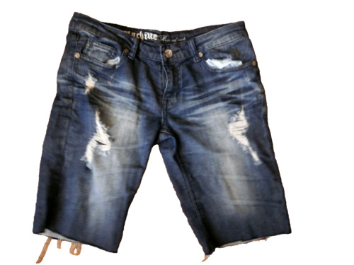 Machine Pour Neuf Mode  Jean  Stretch Shorts Fray… - image 1