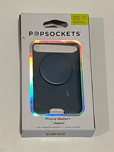 PopSockets Softgoods MagSafe PopWallet+ Phone Wallet & Grip - Navy Blue - 第 1/3 張圖片