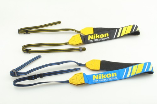 Rare Set! 【Unused in Box】 Nikon Professional Neck Strap Blue Yellow Black Japan - 第 5/15 張圖片