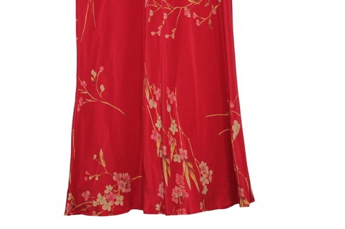 NWT Jones New York 100% Silk Maxi Dress Size 8 Red Floral Formal Wedding Guest - Picture 11 of 11