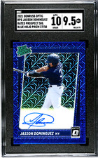 2021 Donruss Optic Jasson Dominguez BLUE MOJO PRIZM /50 SGC 9.5 w/10 AUTO
