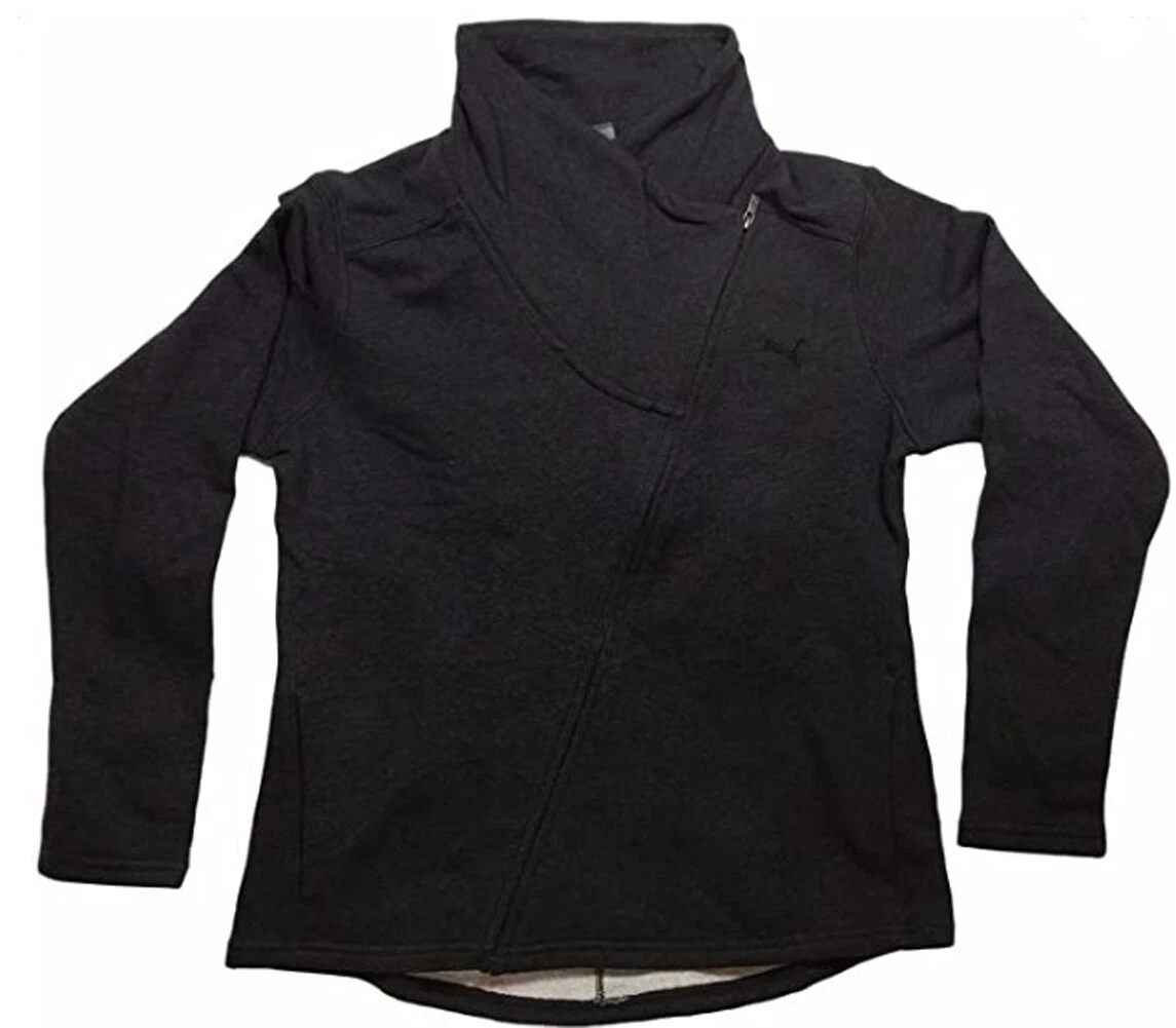 Puma Women's Asymmetrical Jacket Dark Grey Heather