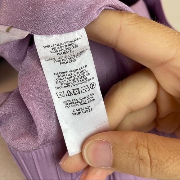 LOFT Solid Light Purple Lavender Pleated Skirt Wo… - image 6
