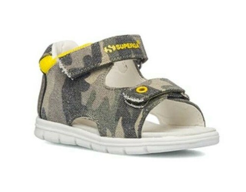 SUPERGA S13T251 SANDALI SCARPE BIMBO STRAPPO PELLE PRIMI PASSI CAMOUFLAGE  VERDE | eBay