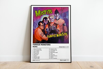MISFITS - Famous Monsters | Music Album Cover Print Poster | A4