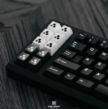 RAMA WORKS x ION Artisan Novelty MX Keycap for Mechanical Keyboards Black White