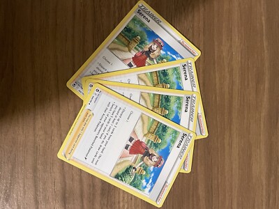 4x Serena 164/195 Silver Tempest - Pokemon Trainer Card - Playset