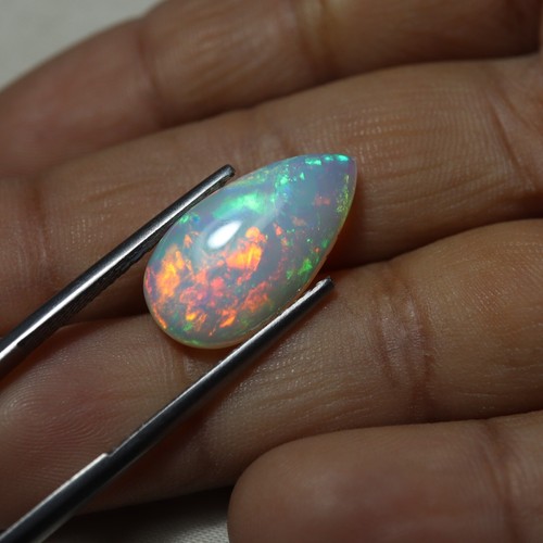 4,3 Karat 18,7x10,2x4,5 mm Natürlicher AAA Grün Rot Blau Äthiopischer Weiß Opal Birne - Bild 6 von 9