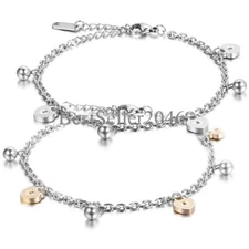 Women Ankle Chain Love Lock and Key Charm Chain Anklet Bracelet Foot Jewelry