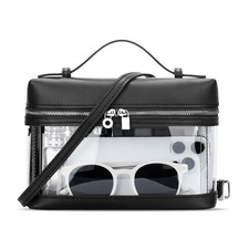 KKXIU Clear Crossbody Bags for Women Stadium Approved Vegan Leather Transpare...