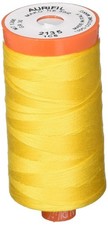A10502135 Solid 50wt 1422yds Yellow Mako Cotton Thread Sewing Craft Spool