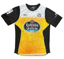 CD Lugo Football Estrella Galicia Beer Shirt 2014/15 CDLU Large L Spain Soccer