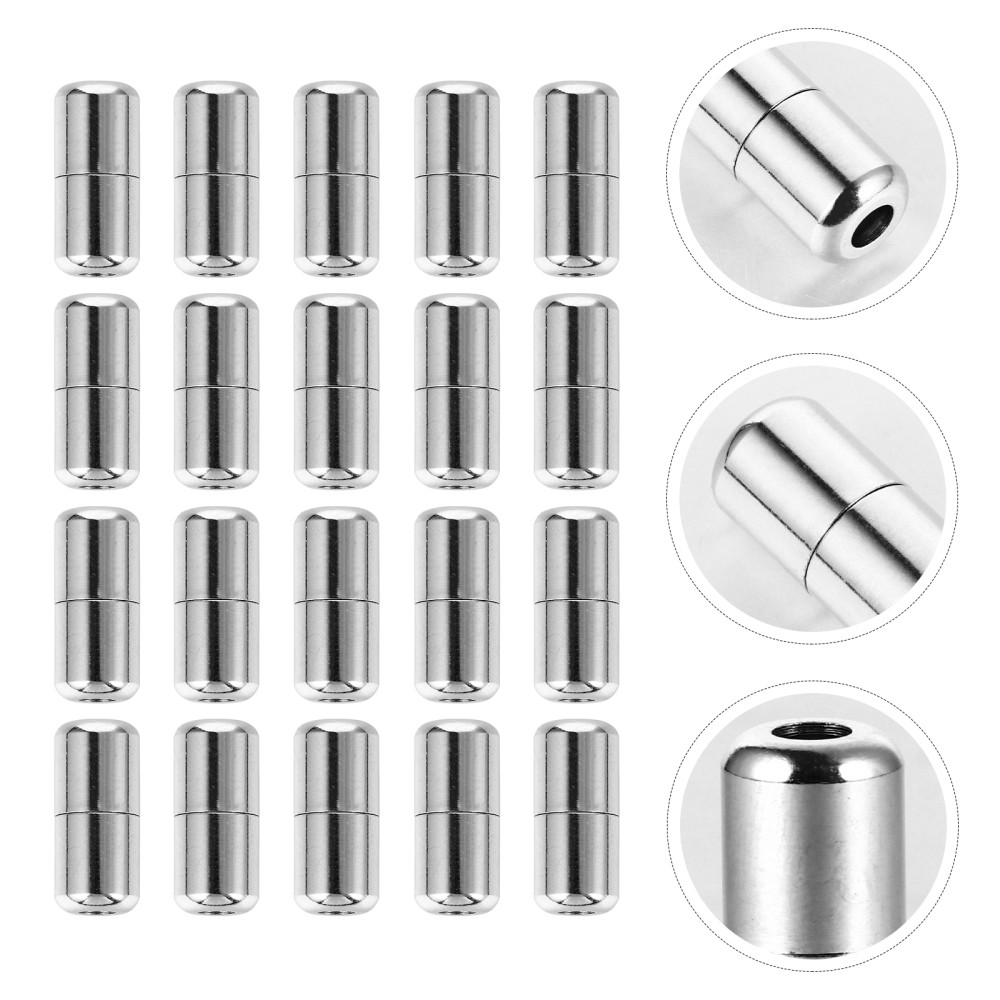 APL 20 pezzi non c'è bisogno di legare lacci fibbia capsule fibbie in metallo
