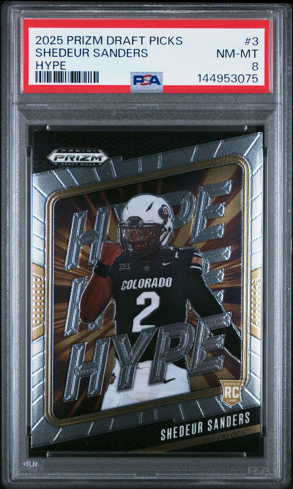 Shedeur Sanders Panini Prizm Draft Picks Hype #3 Base