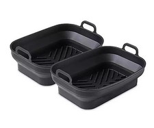 Image of Tower Set of 2 Rectangular Foldable Silicone Air Fryer Trays