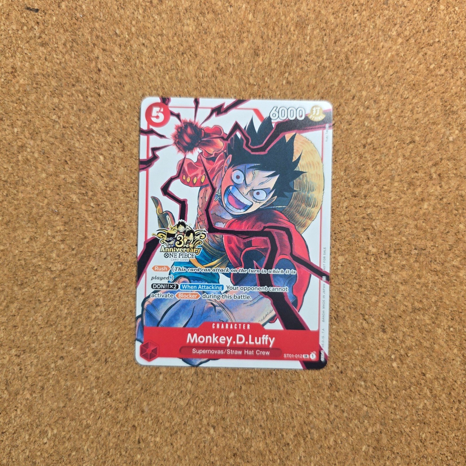 #1 Monkey.D.Luffy - ST01-012 (3rd Anniversary Tournament 3 Brothers Pack) *B4