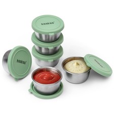haakaa 6 Pack Small Salad Dressing Container To Go, 1.18 oz Leakproof Condime...