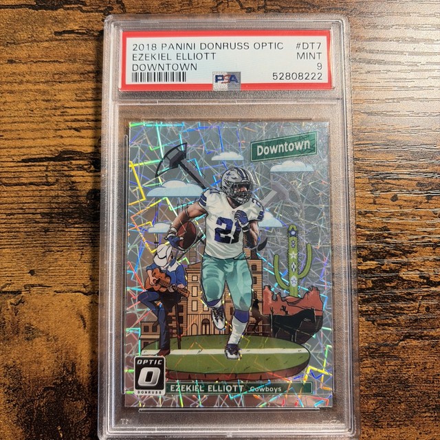 2018 Optic Ezekiel Elliot Downtown PSA 9 Cowboys RARE🔥🔥 DT-7