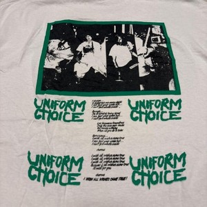 トップス UNIFORM CHOICE use your head 90s vintage Vintage 80's Uniform Choice Use Your Head T-Shirt – Mills Vintage USA