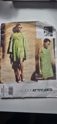 Seltenes Vogue Attitudes Platt 1912 Misses Sommerkleid passender Mantel Gr. 12-16 ungeschnitten