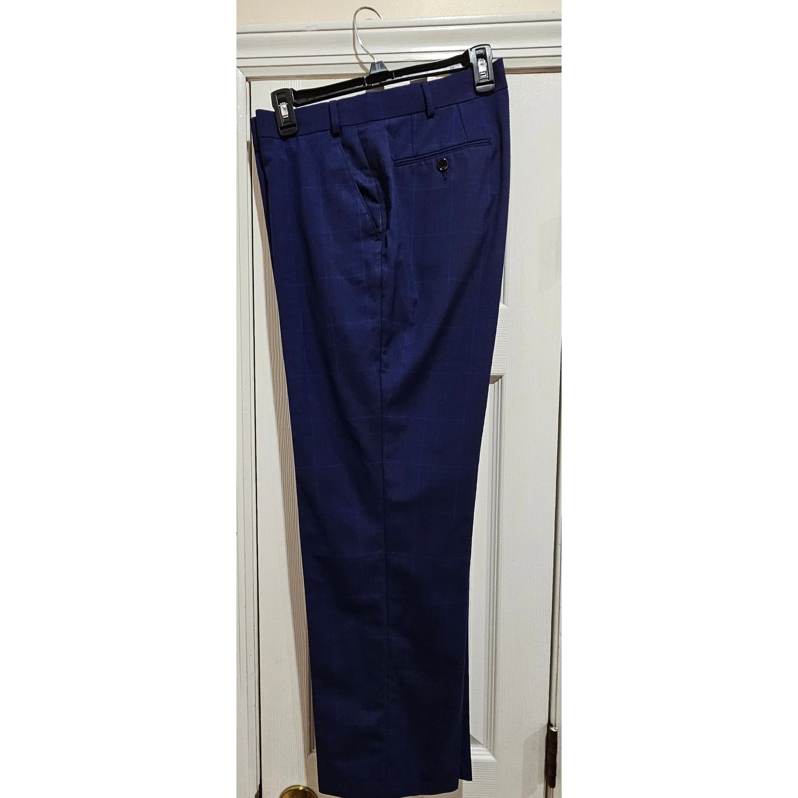 Lauren Ralph Lauren Blue Plaid Dress Pants Modern Fit Menswear