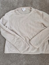 Apt 9 100 Cashmere Crew Neck Sweater Tan Cr me Women  s M Repairable