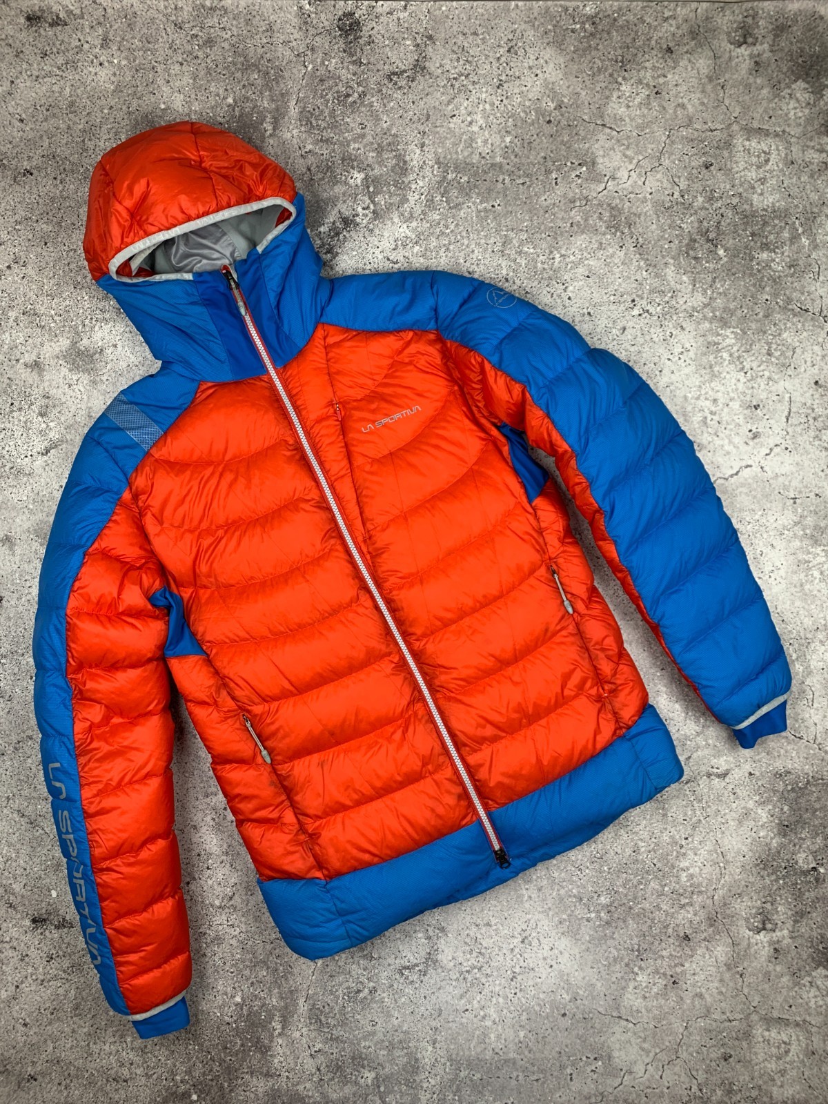 Chaqueta de plumón La Sportiva Dolent para hombre azul/naranja 700 Fill Power talla M
