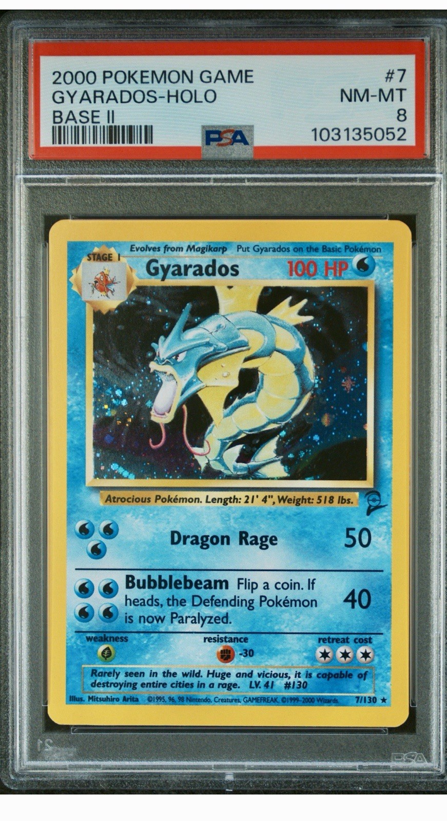 2000 Pokemon Gyarados-holo Base Set 2