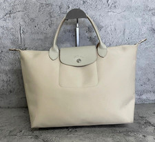 Longchamp Le Pliage Neo Borsa Grande Beige Nylon Leggera Adatto A4 Autentica