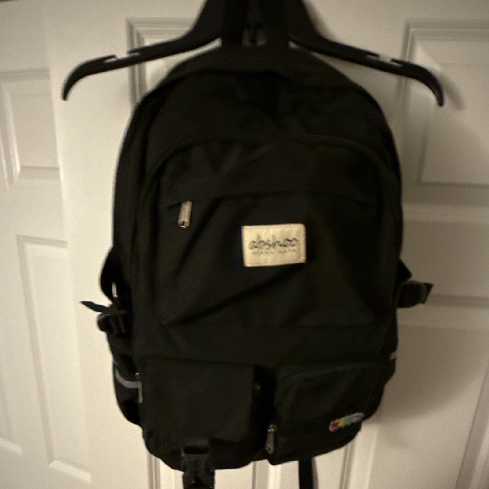 Abshlen Black Men's Backpack with Adjustable Strap and Multiple Pockets