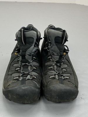 Keen Boots Mens Size 9 Black Gray Targhee II Mid Waterproof Hiking EU 42 Trail