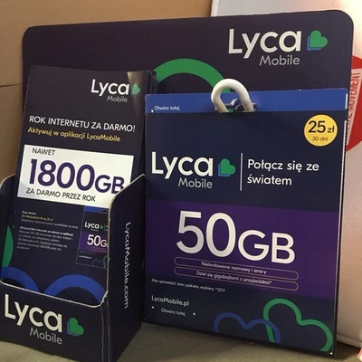LycaMobile Poland +48 Starter Polska Prepaid SIM Karte 50GB 8.7 GB EU - Bild 1 von 4