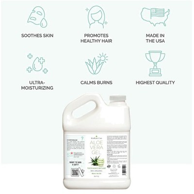 Large Aloe Vera Gel - 64 Oz - Pure & Cold Pressed" | eBay