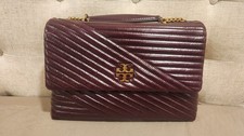 Tory Burch Kira Chevron  Glazed Convertible Shoulder Bag - Burgandy