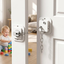 Child Proof Door Locks for Kids Safety, Adjustable Latch, 1 Pack Keep Toddlers