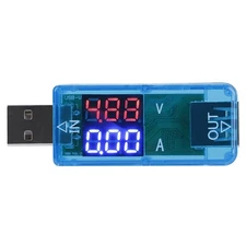 (Blue)USB Color LCD Voltmeter Ammeter Current Meter Multimeter Charger USB