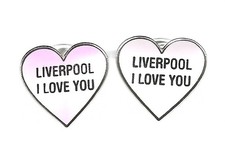 Liverpool "I Love You" Hearts Badges Pins