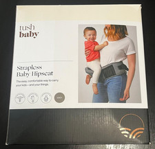 New Tushbaby Safety Certified Strapless Hip Seat Baby Carrier Grey Four Position