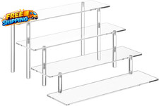 4 Tier Acrylic Perfume Organizer Stand Clear Display Risers for Perfume Cologne