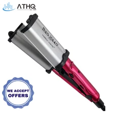 Bed Head BH330 Tourmaline Ceramic Deep Hair Waver 1"S-Barrel Beach Waves Crimper